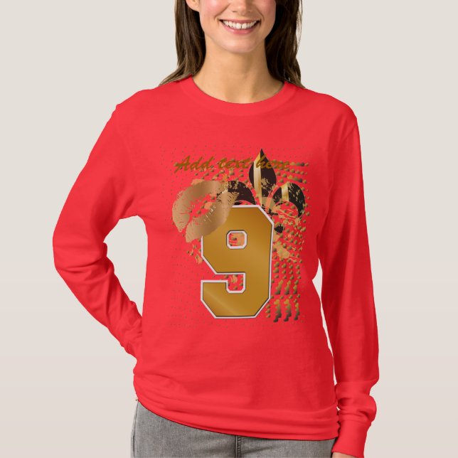 T-shirt Customisez votre texte/baiser/coeurs/fleur de lis (Devant)