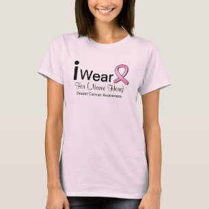 T-shirt Customizable I Wear Breast Cancer Ribbon