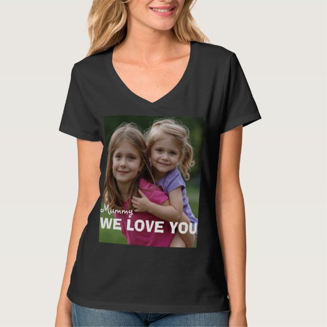 T-shirt Customized with 2 and text (Devant)