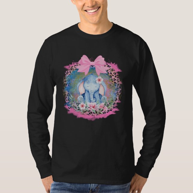 T-shirt Cut Elephant Flower Boho Elephant (Devant)