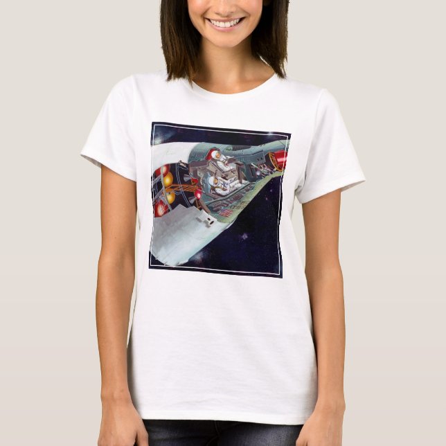 T-shirt Cutaway Un Appareil Spacecraft Gemini À Deux Perso (Devant)