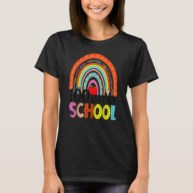 T-shirt Cute 100th Day Of School Teacher 100 Days Smarter  (Devant)