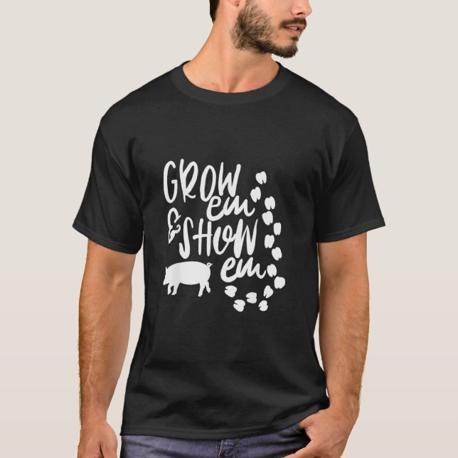 T-shirt Cute 4H FFA Grow em Show Em Livestock Animals (Devant)