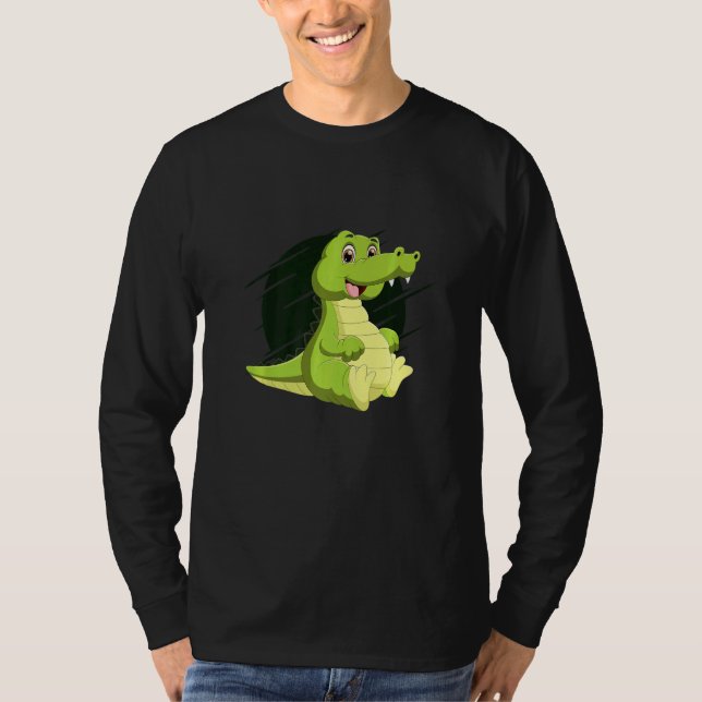 T-shirt Cute Alligator Reptiles Zoo Animaux Étangs Crocodi (Devant)