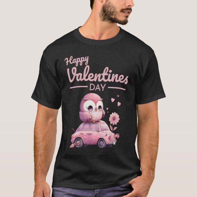 T-shirt Cute Animal Heart Panda Bonne Saint Valentin Joyeu (Devant)