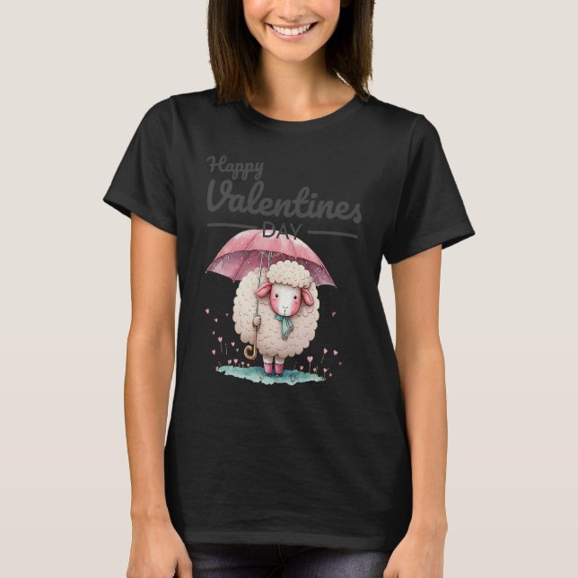 T-shirt Cute Animal Heart Panda  Happy Valentine Day  33 (Devant)
