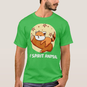 T-shirt Cute Animal Lover Présenter Mon Esprit Animal Red 