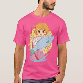 T-shirt Cute Anime Girl Love Pêche Pour Filles Ado