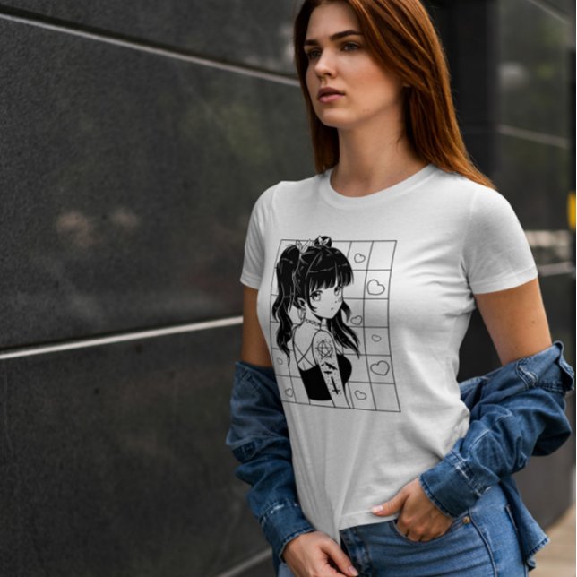 T-shirt Cute Anime Goth Girl (Créateur téléchargé)