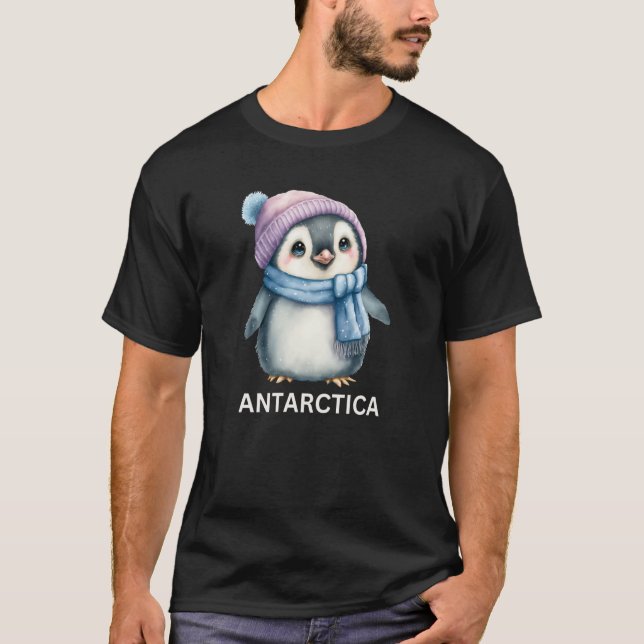 T-shirt Cute Antarctica Penguin Animal for the Zoo (Devant)