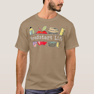 T-shirt Cute Apple Headstart Life Welcome Back To School L