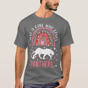 T-shirt Cute Arc En Ciel Juste Une Fille Qui Aime Panthers