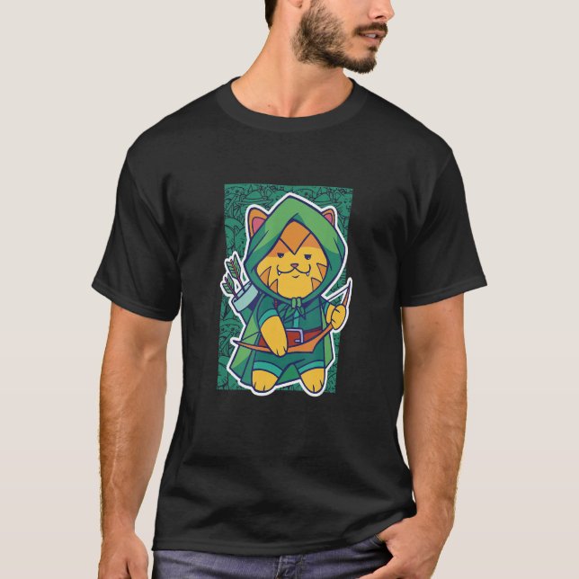 T-shirt Cute Archer Chat - Knight Archer Renaissa médiéval (Devant)