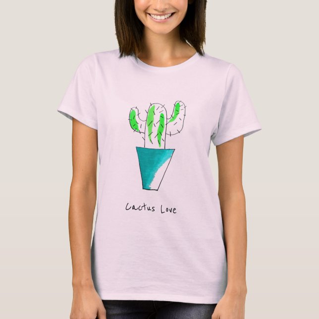 T-shirt Cute art plante mexicain de cactus (Devant)