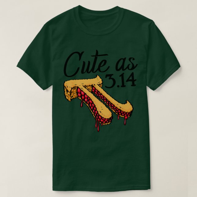 T-shirt Cute As Pi Pizza Funny Mathletics Anniversaire Pi  (Design devant)