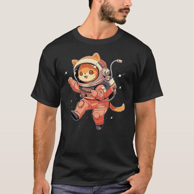 T-shirt Cute Astronaut Cat in Space Suit Helmet Funny Spac (Devant)