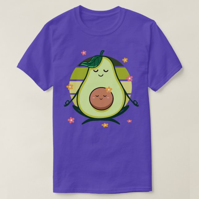 T-shirt Cute Avocado Vegan (Design devant)