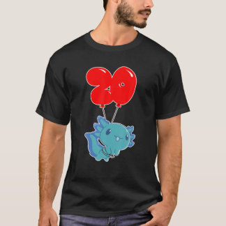 T-shirt Cute Axolotl - 20E Anniversaire - Kids Balloon Par