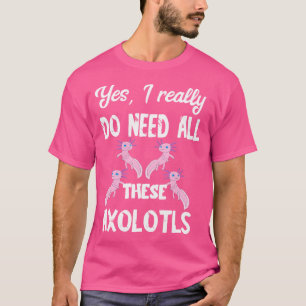 T-shirt Cute Axolotl Kawaii Animaux Mexicains Salamander W