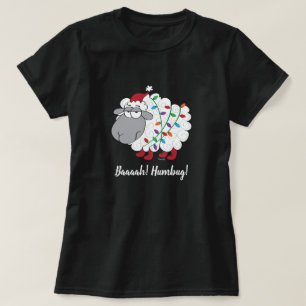 T-shirt Cute Baaah Humbug Sheep avec lumières