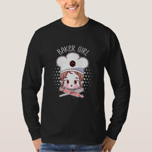 T-shirt Cute Baker Girl Rolling Pin Rêvant D'Être Un Pro B