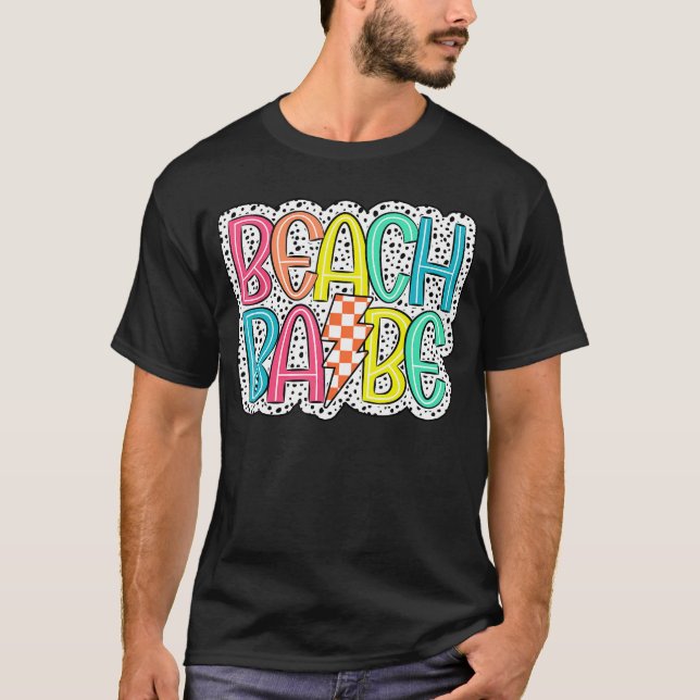 T-shirt Cute Beach Babe Summer Vibes Vacay Vacay Femmes (Devant)