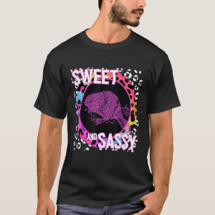 T-shirt Cute Beaver 90s Nostalgia Rainbow Empreinte de léo