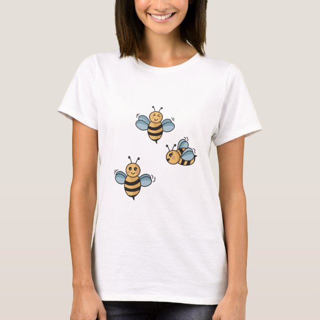 T-shirt Cute bees (Devant)