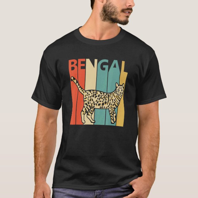 T-shirt Cute Bengal Cat (Devant)