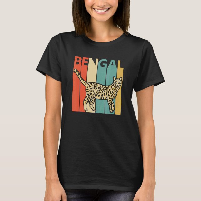 T-shirt Cute Bengal Cat (Devant)
