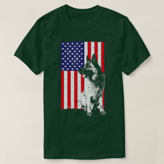 T-shirt Cute berger allemand Art Hommes Femmes Police K9 T (Design devant)