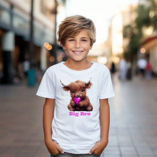 T-shirt Cute Big Brother Rose Baby Cow