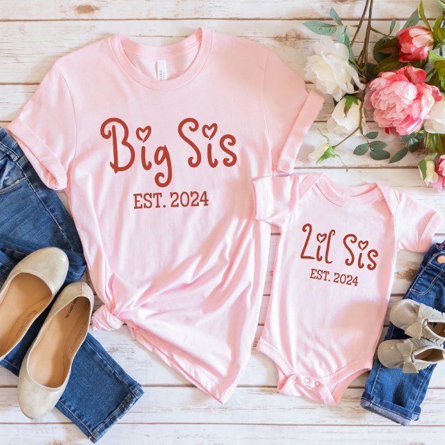 T-Shirt Cute Big Sis 2024 Chemise | Grande soeur rétro (Créateur téléchargé)