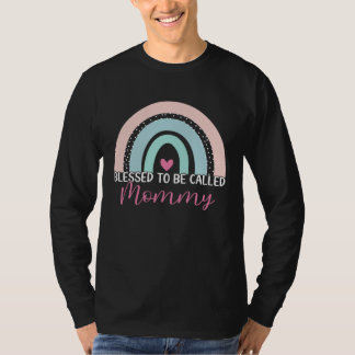 T-shirt Cute Blessed To Be Called Mommy Boho Rainbow Mom G