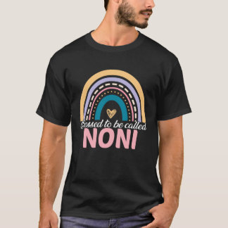 T-shirt Cute Blessed To Be Called Noni Rainbow Mother s Da
