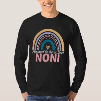 T-shirt Cute Blessed To Be Called Noni Rainbow Mother s Da