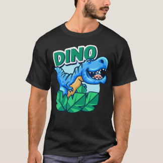 T-shirt Cute Blue Little Dino