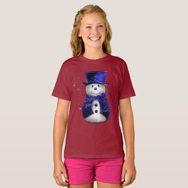 T-shirt Cute bonhomme bleu (Devant entier)