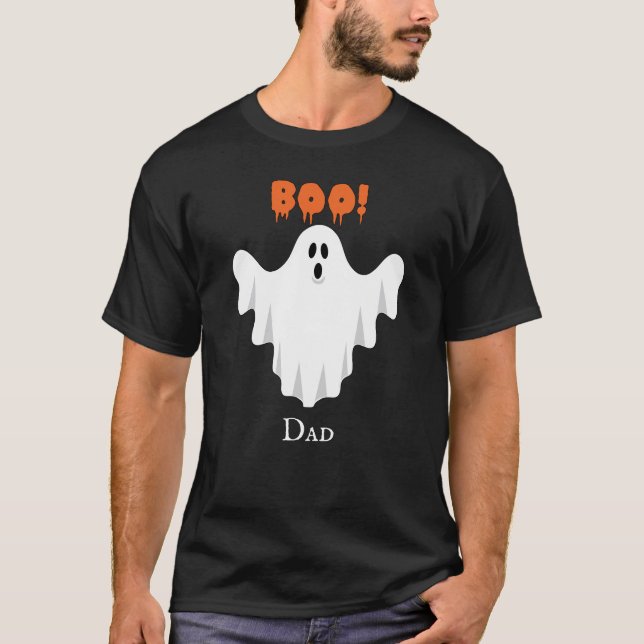 T-shirt Cute Boo Ghost Papa Halloween (Devant)