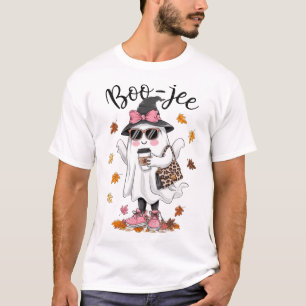 T-shirt Cute Boo Jee Ghost Halloween Leopard Ghost Café