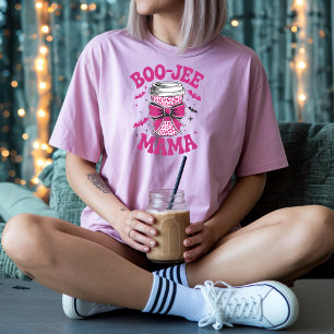 T-shirt Cute Boo-Jee Mama Coupe rose avec chauves-souris e