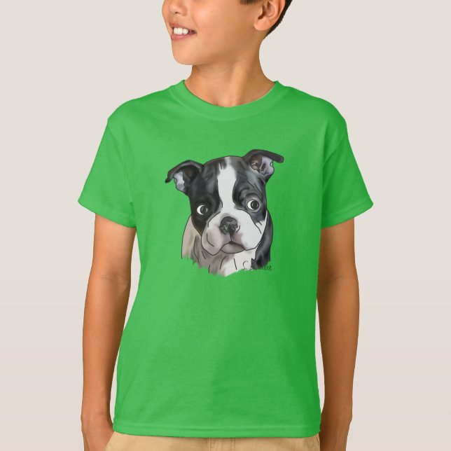 T-shirt Cute Boston Terrier Dog (Devant)