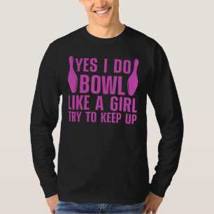 T-shirt Cute Bowling Pour Femmes Filles Bowler Spare Me La