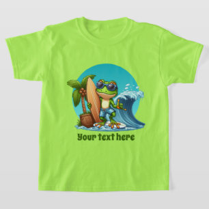 T-shirt Cute boys beach frog personnalisable