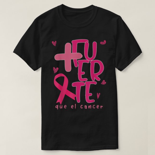 T-shirt Cute Breast Cancer Support Espanol Cadeau Nous Por (Design devant)
