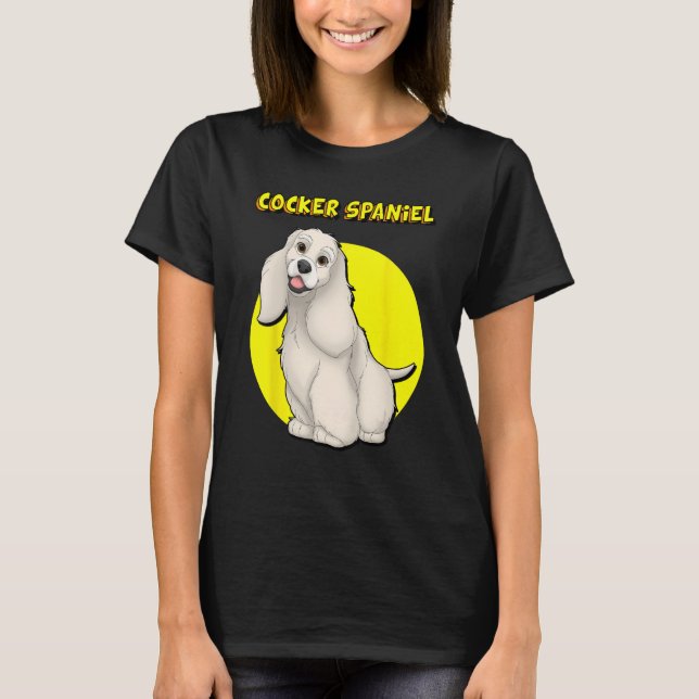 T-shirt Cute Buff Cocker Spaniel (Devant)
