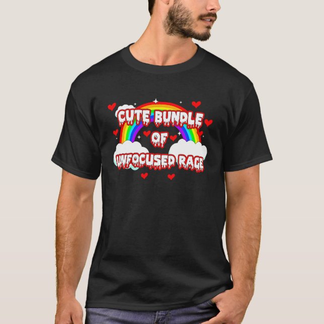 T-shirt Cute Bundle Of Unfocused Rage (Devant)