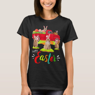 T-shirt Cute Bunny Chats Perse équitation Camion Rouge Hap
