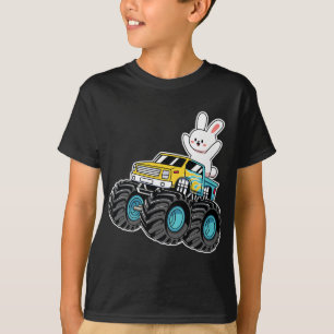 T-shirt Cute Bunny équitation Monster Camion Pâques Jour E