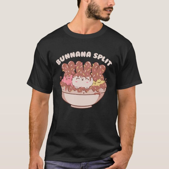 T-shirt Cute Bunny Glacé Saveurs de crème glacée Bowl de c (Devant)